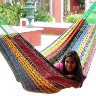 Thick Cord Nylon hammock from Mexico. One Size