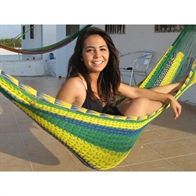 Small and Medium size hammock from Mexico in fine cotton net. No. 3