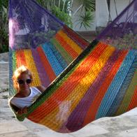 Mexican hammock in very flexible cotton net