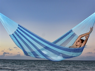  Mexican coated cotton hammock for outside use. No. C4