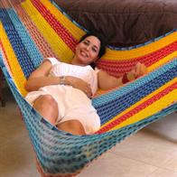 Coated hammock for outdoor use