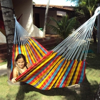 Checked Fabric Hammock for 1 person