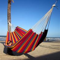 Formosa Grande hammock in the rainbow colors and the hammock are designed for many people