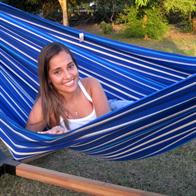 Bluish hammock in strong durable fabric. No. FM540